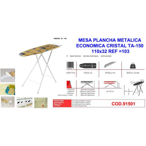 Tavolo economico in metallo con vetro TA-150 110x32103