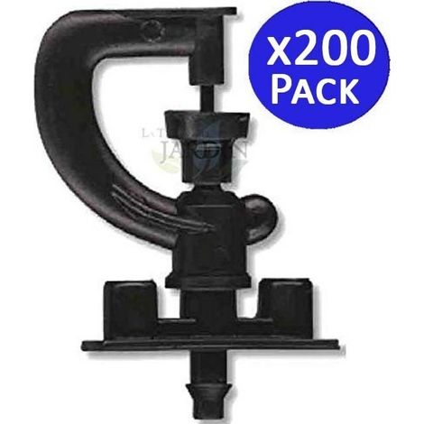 Set di 200 Irrigatore d'irrigazione a 360º, portata 2-2,5 m