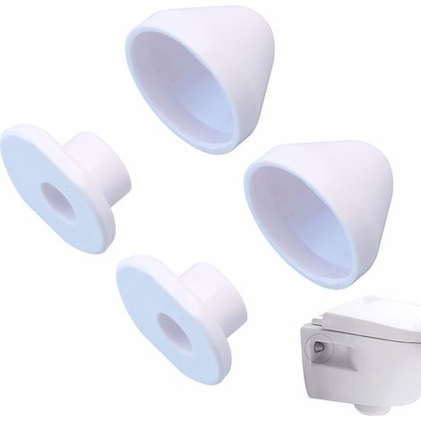 Fixe de toilette suspendue avec couverture décorative : Accessoires salle de bain, toilettes murale, fixation murale pour toilettes suspendues avec boulons d'installation-x (1/3)