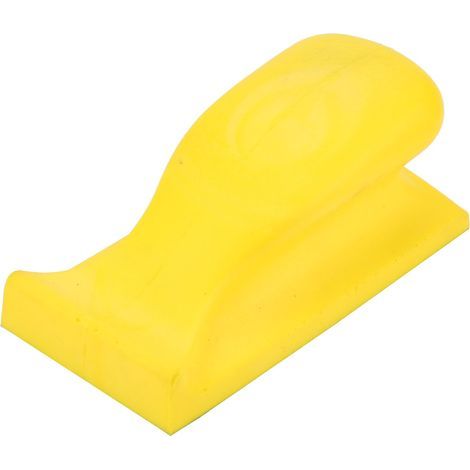 Manual sanding block made of PU foam, 126 x 66 mm, with Velcro, dust-free (1/5)