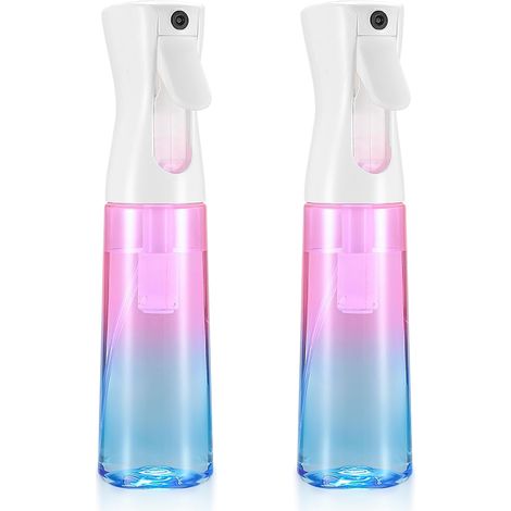 Lot de 2 vaporisateurs,brume fine continue,plastique durable,300 ml,cheveux plantes nettoyage