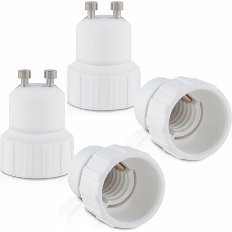 4 Adaptateur de douille - Convertisseur douilles GU10 vers E14 - Adaptateur de support de lampe culot baïonnette pour ampoule LED halogène