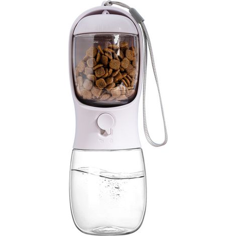 Bouteille d'eau pour chien avec récipient pour nourriture, gamelle de voyage pour chiot, distributeur d'eau portable et étanche pour animaux de petite, moyenne et grande taille (1/5)