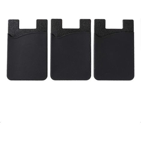 Lot de 3 étuis de protection pour téléphone portable avec autocollant adhésif tendance (rose rouge)-8.70X5.30X0.30CM-Black (1/2)