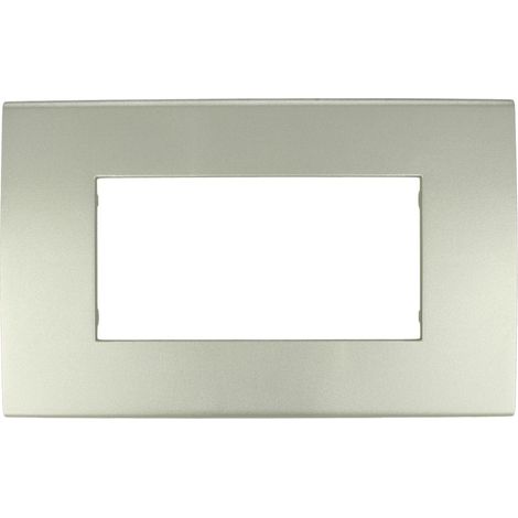 Placca SILVER  4 posti compatibile con Vimar Arkè TIPO 19654.79