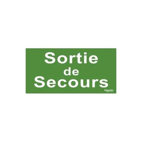 Lot de 10 etiquettes sortie de secours pour BAES SCHNEIDER OVA58952 (1/2)