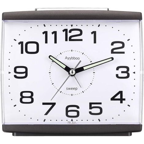 ZOLGINAH Réveil Matin à Piles Retro Réveil Silencieux sans Tic-Tac, Grand Cadran Réveil Original Analogique Quartz Alarme Réveil Vintage Lumineux Snooze Réveil Chevet