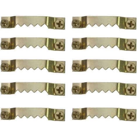 50 Crochets Métalliques pour Cadre Photo et Toile – Kit de Suspension avec Vis et Tournevis – Fixation Murale Double Trou pour Affiches et Oeuvres d’Art (1/5)