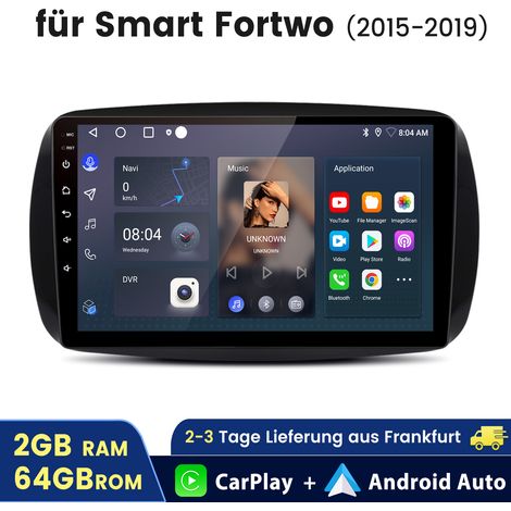 Autoradio JUNSUN Pour Smart Forfour Fortwo 453 2015-2019 Android 14 CarPlay 2+64GB (1/5)
