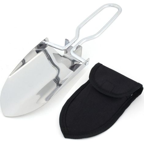 Pelle de jardin pliable et portable, pelle en acier inoxydable, pelle de jardinage et de camping, pelle à terre, outils à main pratiques (1/5)