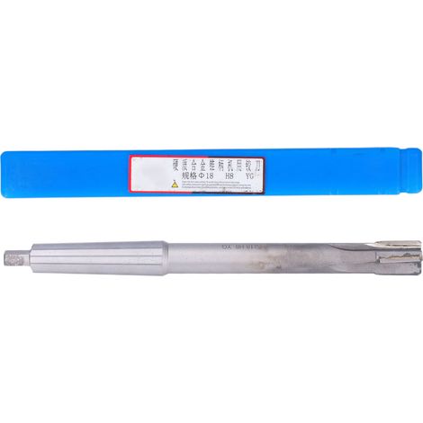 Alésoir à queue conique carbure YG, outil de coupe pour tour et fraiseuse, diamètre 18 mm H8. (1/5)