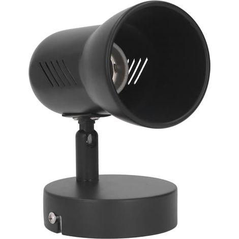 Douille murale E26 rotative, noir mat, installation facile, pour chambre ou bureau, 85-265 V (1/5)