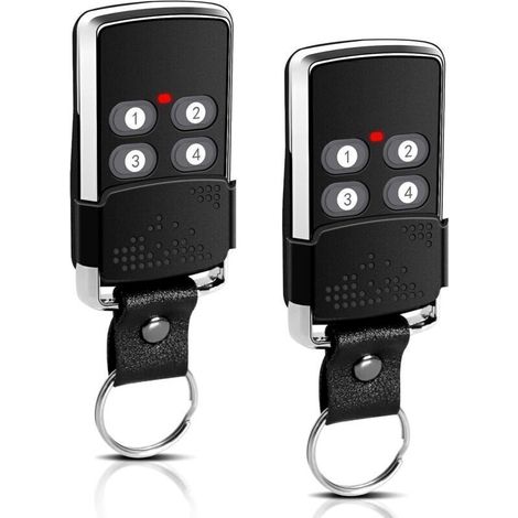 Lot de 2 télécommandes 433 MHz pour porte de garage, porte de garage Hansender, 2 télécommandes de rechange compatibles avec eL11Q, eL12Q, eL13Q, eL17Q eLN, eLC RT1, eLB7Q, eLB7Qk, eLB7Qk2, eL4T, (1/4)