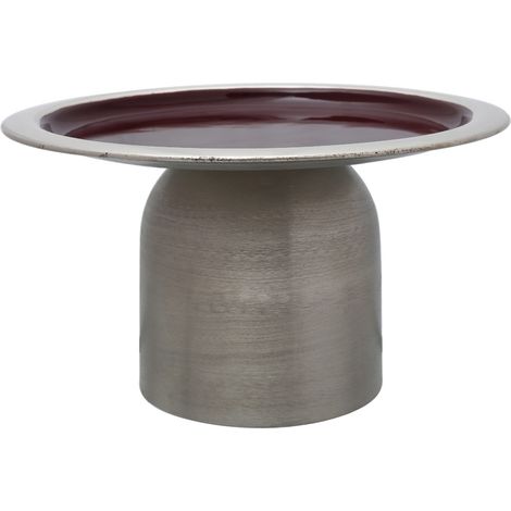 Alzata per Dolci Art Deco in Ferro Argento e Prugna (1/3)