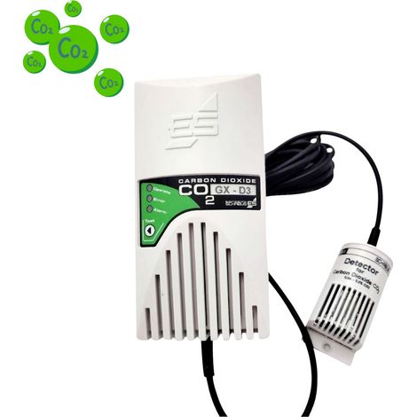Schabus GX-D3 Gasmelder  mit externem Sensor netzbetrieben detektiert Kohlendioxid (1/2)