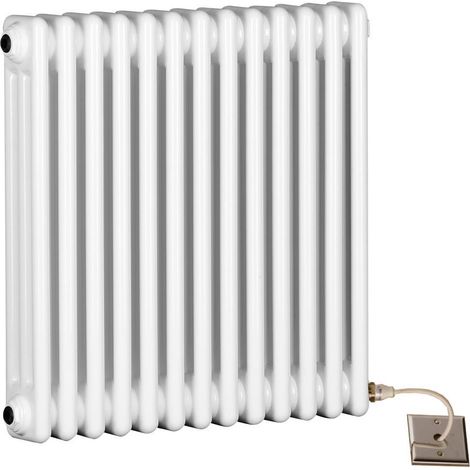Traditional Electric White 3 Column Radiators 480mm H 999mm wide