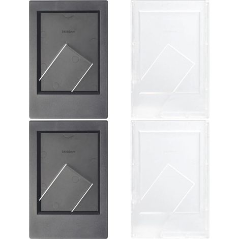 Set de Mini Cadres Photo Transparents Mats et Noirs Lot de 4 3 Pouces Verticaux Cadres de Bureau pour Photos Miniatures pour Affichage Intérieur et Bureau (1/5)