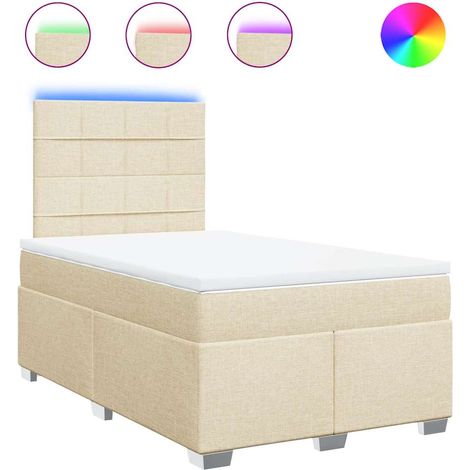 Maison Exclusive - Boxspringbett mit Matratze Creme 120x200 cm St (1/5)