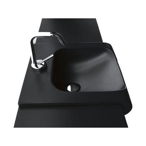 INKA Lavabo en céramique 60x40cm, noir mat