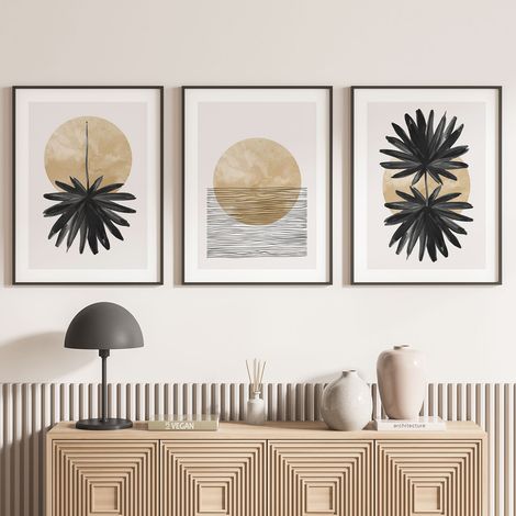 Lot de 3 Affiches / Posters Triptyque - Brune soleil - 3 Affiches - 70x100 cm (Cadres non fournis) - Photo pleine page (1/5)