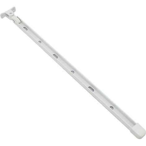 Kit barre de soutien fenêtre ouvre-toit serre en aluminium robuste manuel 39 cm blanc 6 vis (1/5)