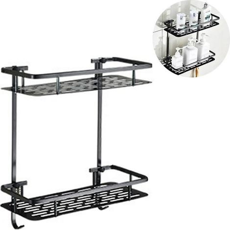 Selbstklebender, hängender Duschseifen- und Rasiererhalter, wasserdichte Wandhalterung, Badezimmer-Set mit Schwamm, bohrfreie Montage. (1/4)