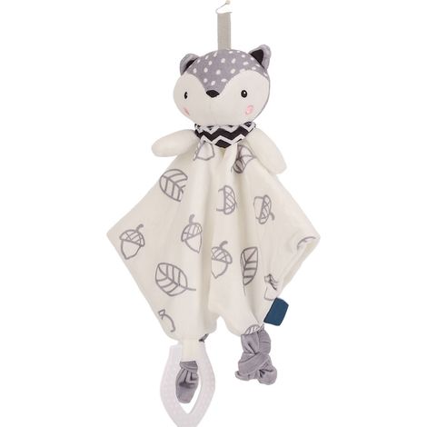 Couverture sensorielle bébé apaisante avec peluche clochette réconfort émotionnel mâchouillable type A (1/5)