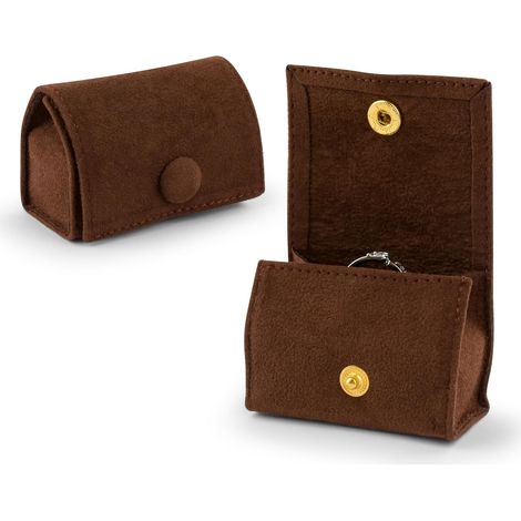 Boîte à bagues compacte en velours, intérieur et extérieur en fourrure pelucheuse — Gardez vos bagues en sécurité et élégantes en déplacement. Cadeau idéal pour femme, épouse, mère, fille, meilleure a (1/4)