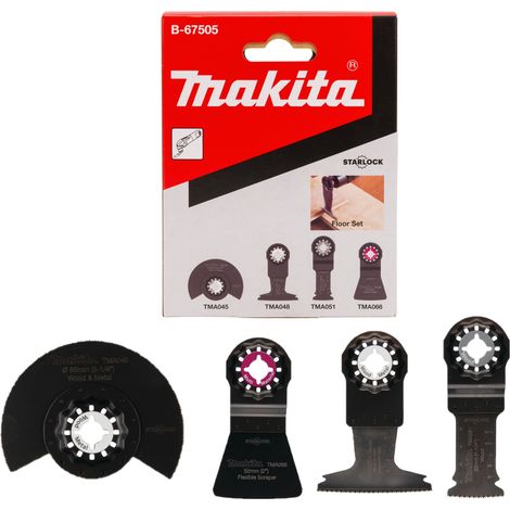 Makita Starlock Multi Tool 4 Piece Floor Set Plunge Segment Blade DTM52 DTM51 (1/4)