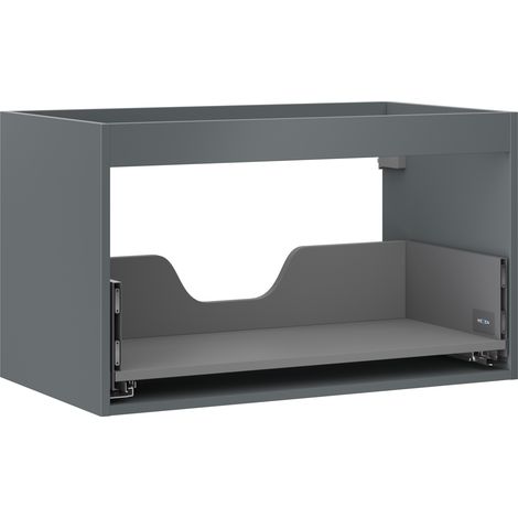 Mexen Box-A Korpus des Waschtischunterschranks 80 cm, 1 Schublade, mattes Graphit - 91AX0-0800-470-1-66 (1/4)