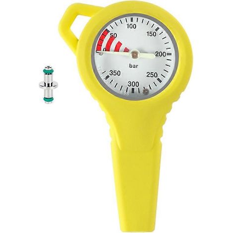 Manomètre de plongée sous-marine avec rotation à 360° et cadran lumineux jaune (1/5)