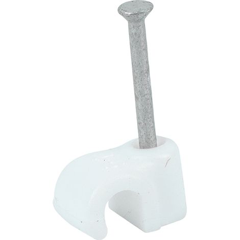 TIMCO Round Cable Clips White - To fit 4.5mm