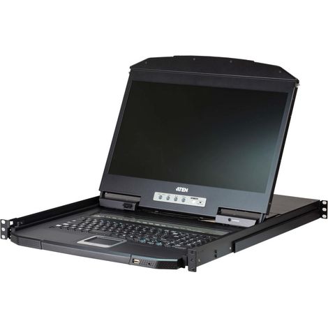 ATEN Switch KVM LCD widescreen a binario singolo PS/2-USB VGA a 8 porte (1/3)