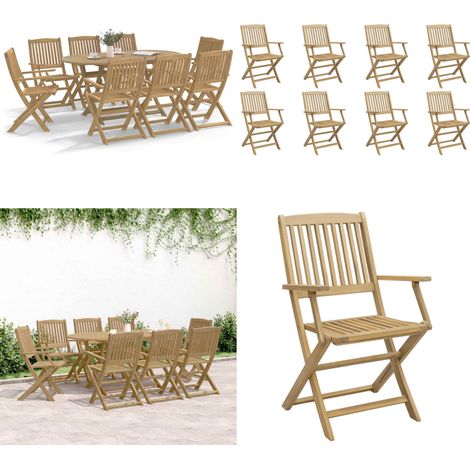 Gartenstühle 8 Stk. Klappbar 54,5x58x90 cm Massivholz Akazie - Gartenstühle - Holzstühle - Akazienholz Möbel - Outdoor Möbel - Gartenmöbel - Home & Living (1/5)