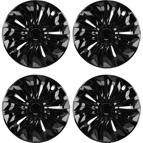 Capuchons de Moyeu de Roue 16 Pouces R16, 4 Pièces pour Toyota RAV4 Corolla, Noir (1/5)