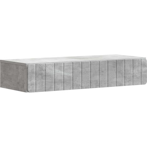 Wall-Mounted Side Table Concrete Grey 87.5 x 34.5 x 17 cm vidaXL