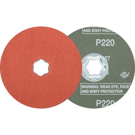 PFERD 64191022 COMBICLICK Korund Fiberscheibe Ø 115 mm A-COOL 220 für Edelstahl Durchmesser 115 mm (1/4)