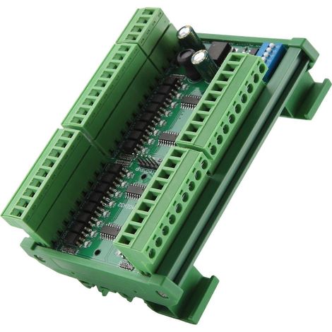 Contrôleur Modbus RS485 RTU à entrées numériques isolées PNP 32 canaux, alimentation CC 12 V/24 V, carte d'acquisition de quantité pour automate programmable (avec boîtier)