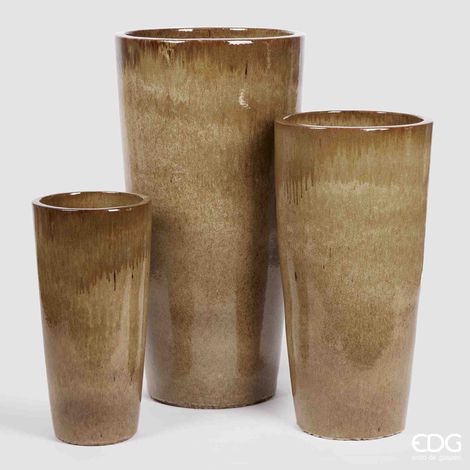 EDG Vaso Glaze Rotondo Sand H 100