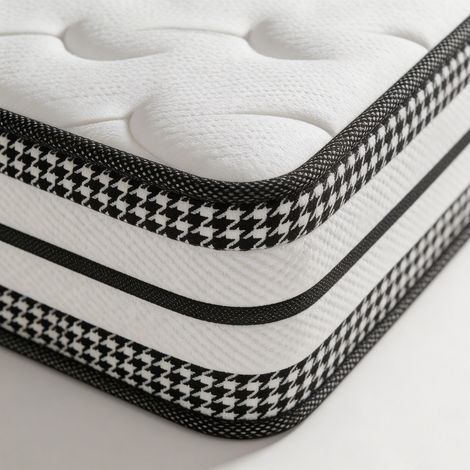 Matelas 140x190 Memoire de Forme Tight Top - Très épais 30 cm - Matelas Orthopédique avec Ressorts Ensachés & Mousse Haute Densité - Mi-Ferme H3 - Certification OEKO-TEX