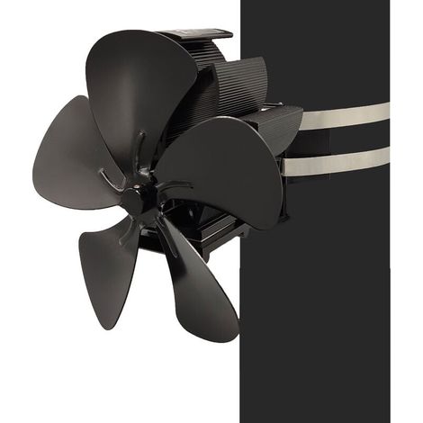 Ventilateur de poêle à cinq pales - entraîné par la chaleur - économe en énergie - modèle mural pour bureau (1/5)