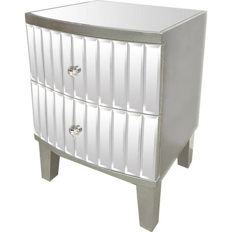 Chevet miroir JULIETTA avec 2 tiroirs 45x40x59 cm