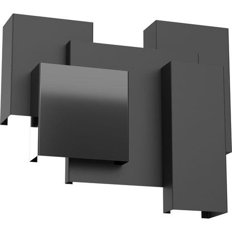 Applique murale design noire géométrique 5xG9 8W en acier