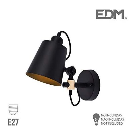 Applique e27 nero edm