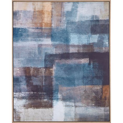 Stampa su tela Arte murale 103 x 83 cm Telaio MDF Forme astratte Rettangolare Moderno Multicolore Pulsano