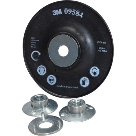 Stützteller für 3M Faserscheibe, Gewinde M14, Ø125mm - 09584