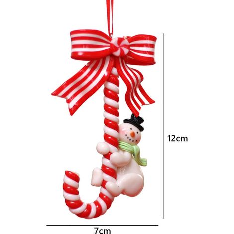 Ornement de Noël 2021 avec cordon, pendentif Père Noël Bonhomme de neige Cerf, décoration sapin de fête, cadeau pour proches et amis (1/3)