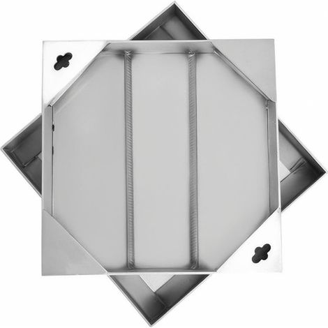 Couvercle de regard 30x30cm,En Acier Inoxydable Encastré et Cadre, Pour les Scènes Intérieures et Extérieures (1/5)