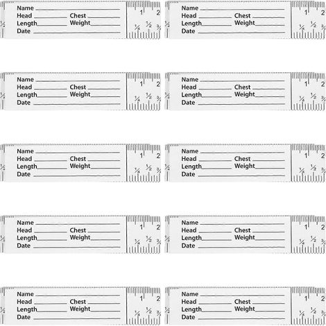 Mètre ruban en papier blanc, lot de 10, compatible avec la mesure de longueur. (1/5)