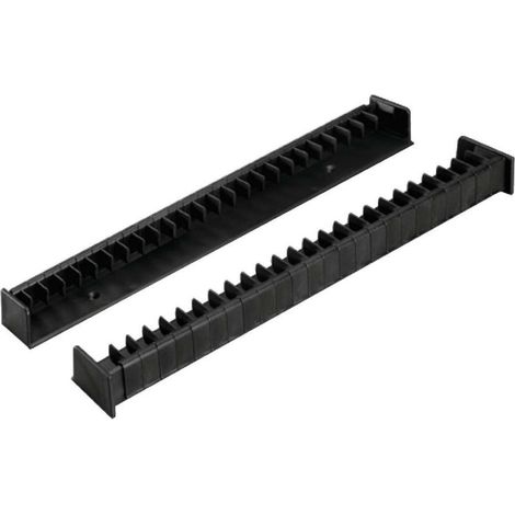 Selbstklebendes CD/DVD-Aufbewahrungsregal aus schwarzem Delrin-Kunststoff – 2 x 305 mm Stangen – 48 aufsteckbare Fächer – Schreibtisch-Organizer (1/2)